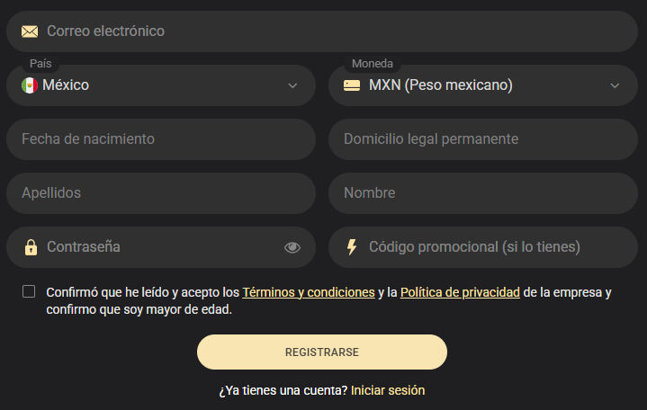 Formulario de datos personales